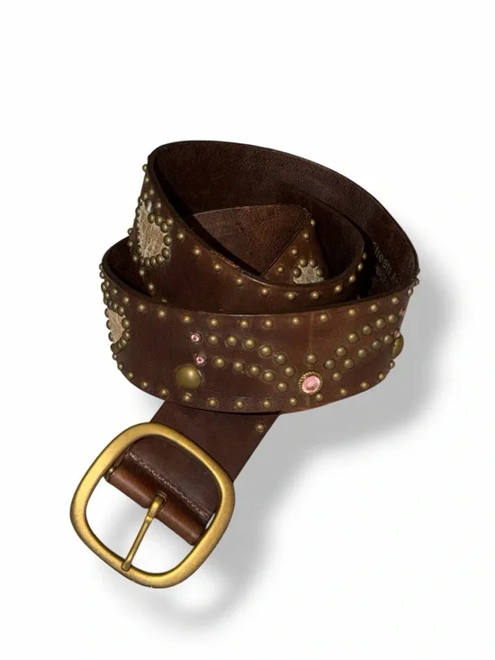 Streets Ahead Anthropologie Hearts and studs leather bohemian belt - Picture 9 of 10